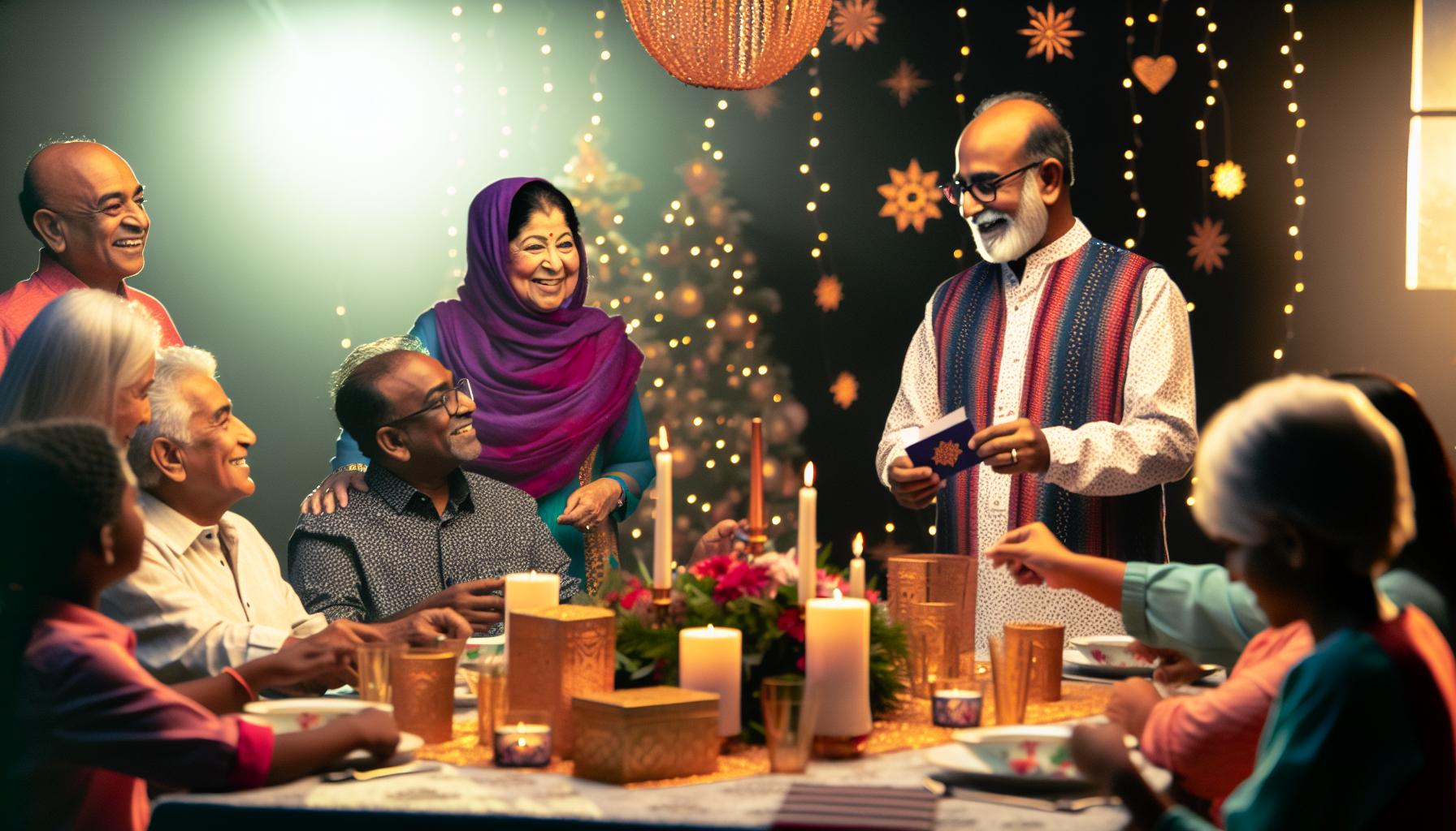 Feierliche Wünsche für Familienmitglieder