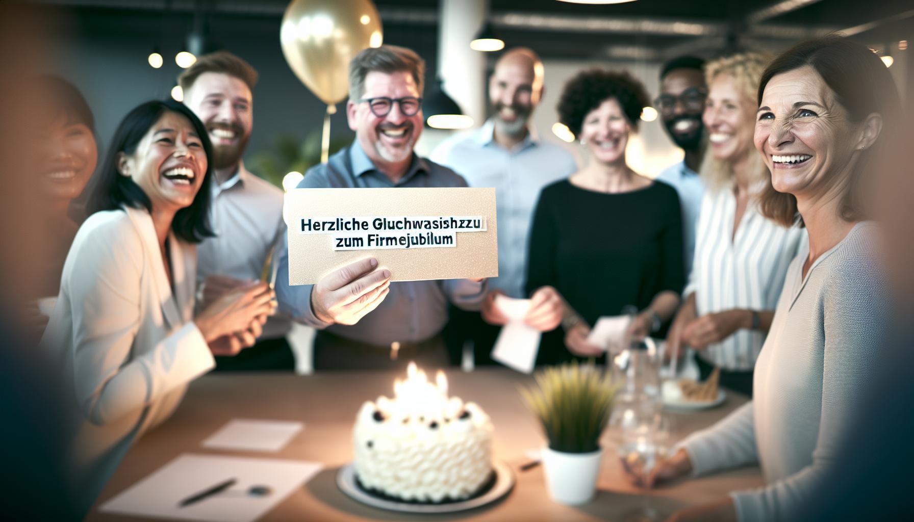 Herzliche Glückwünsche zum Firmenjubiläum formulieren