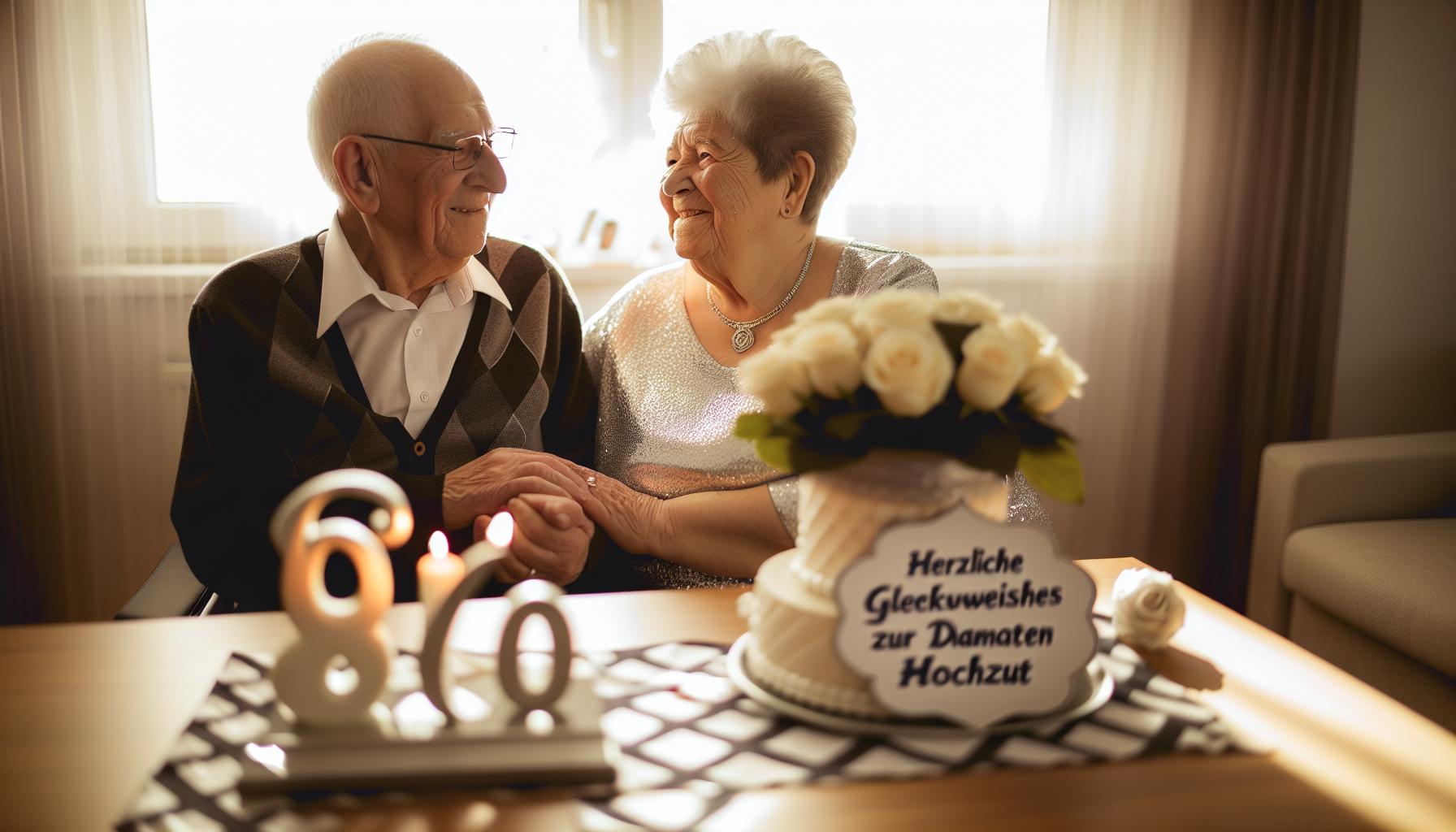 Herzliche Glückwünsche zur Diamantenen Hochzeit