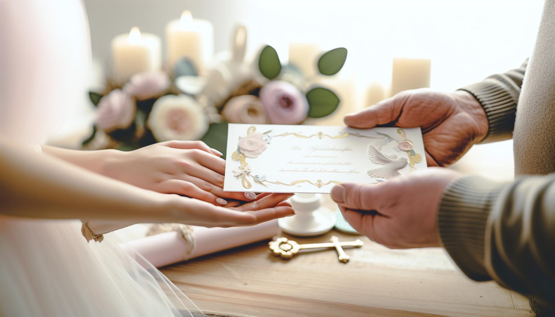 Die beste Formulierung für Taufkarten