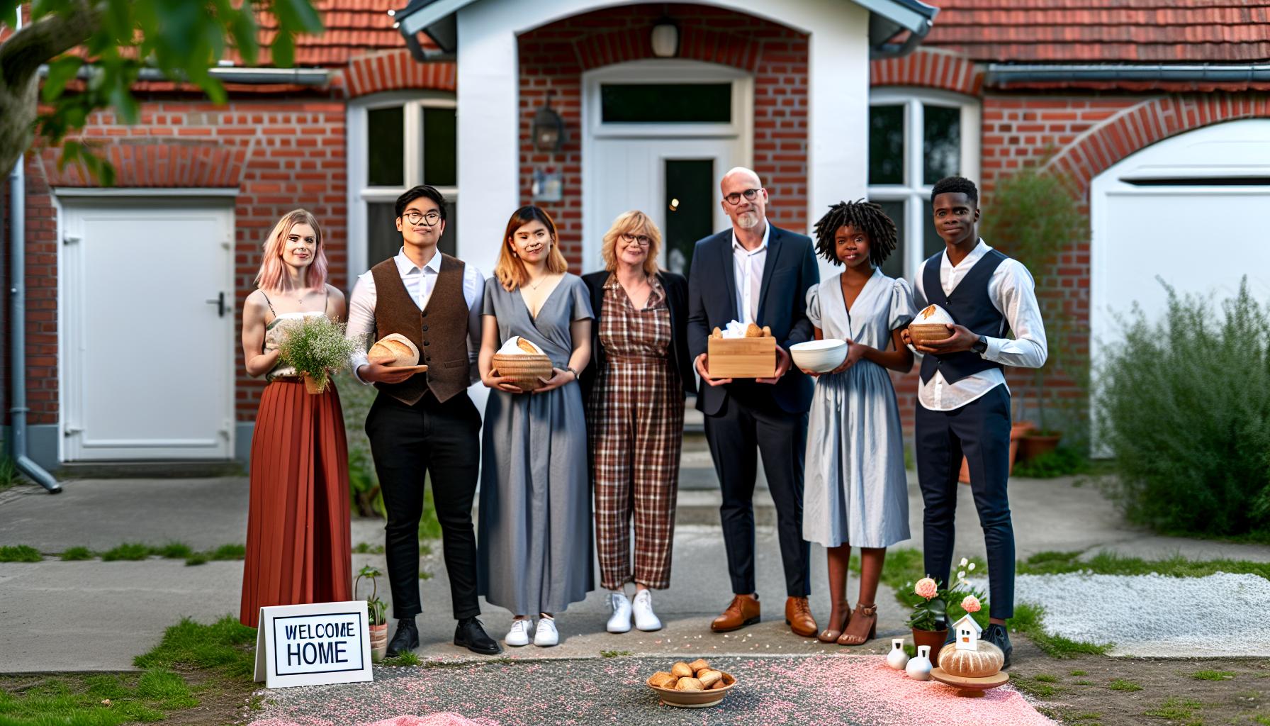 Traditionelle Glückwünsche für das neue Zuhause