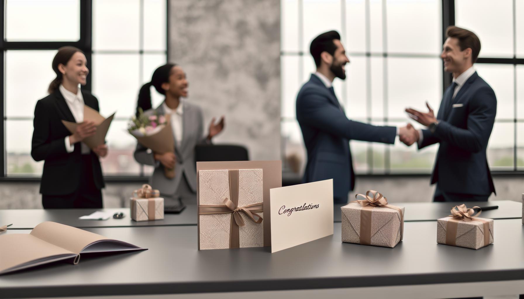 Formelle Glückwünsche für Geschäftspartner