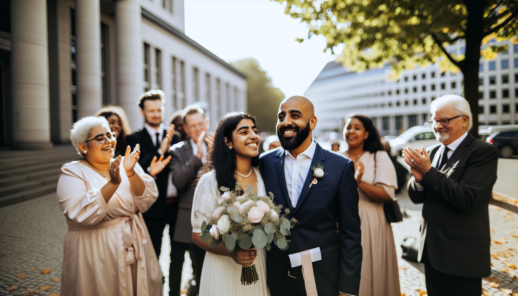 Herzliche Glückwünsche zur standesamtlichen Hochzeit