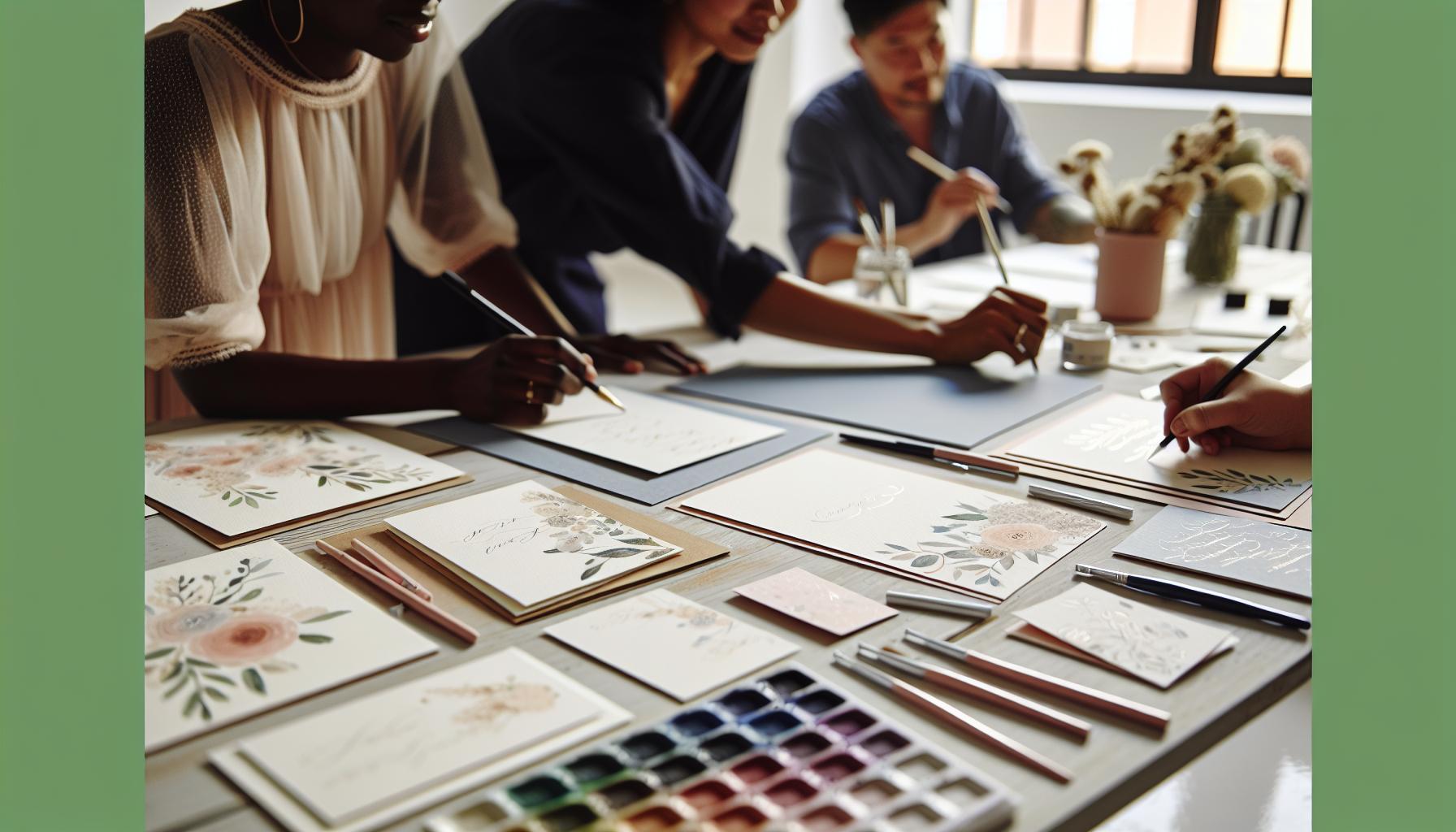 Künstlerische Möglichkeiten zur Gestaltung von Hochzeitskarten