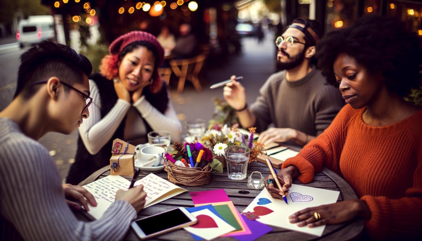 Kreative Botschaften für unterschiedliche Beziehungen