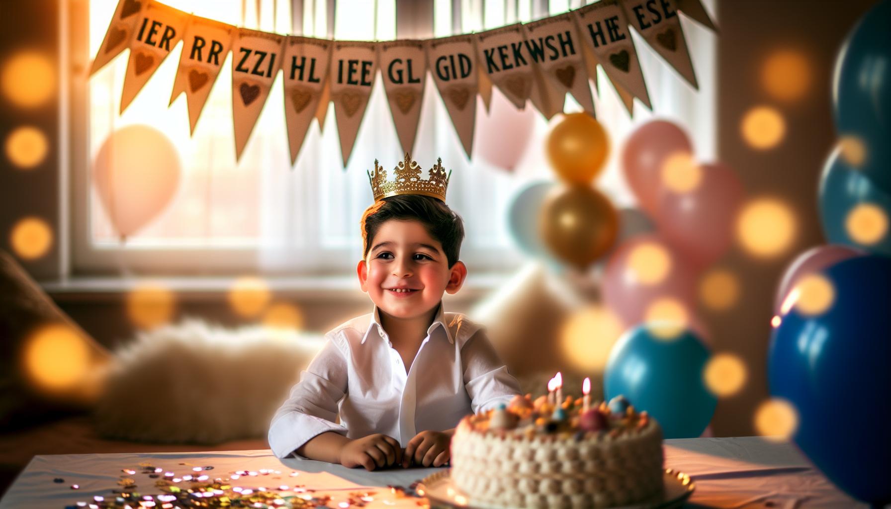 Herzliche Glückwünsche für kleine Prinzen