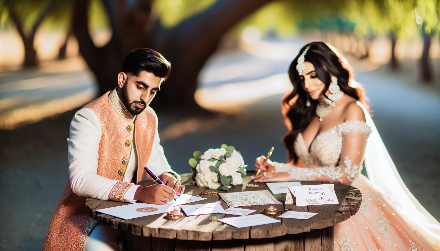 Glückwünsche für das Brautpaar: Persönliche Botschaften gestalten