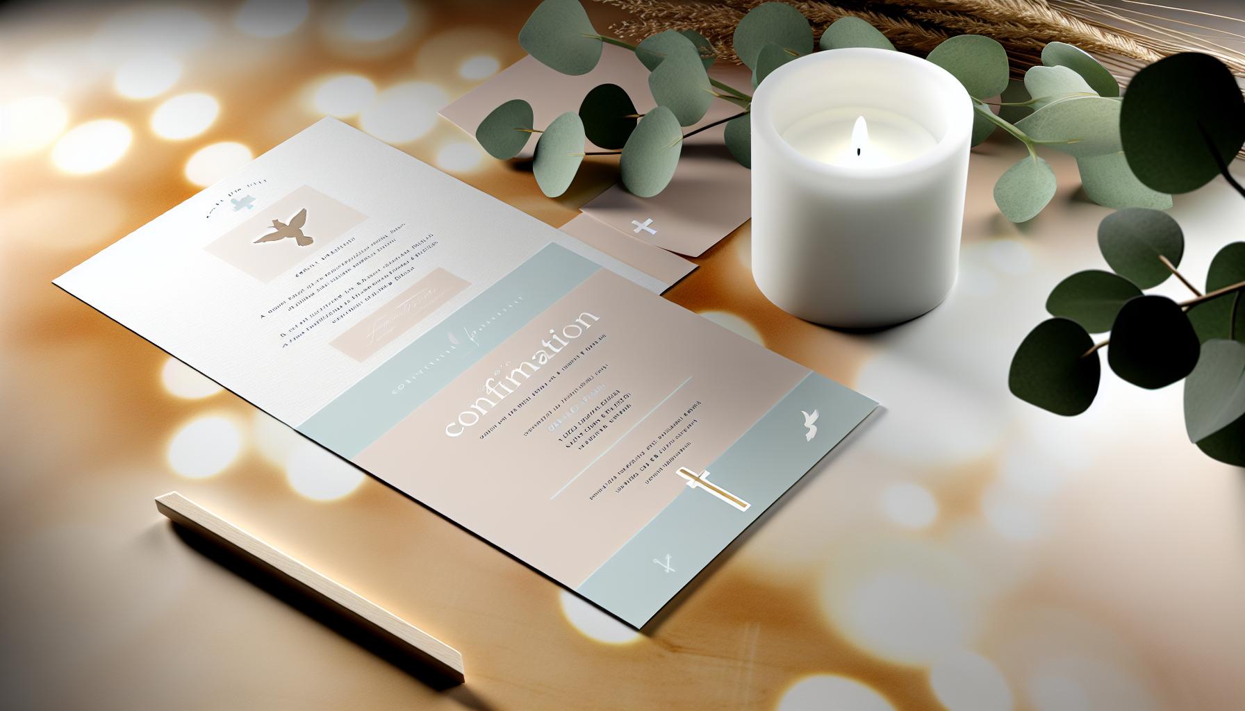 Moderne Designs für Konfirmationskarten