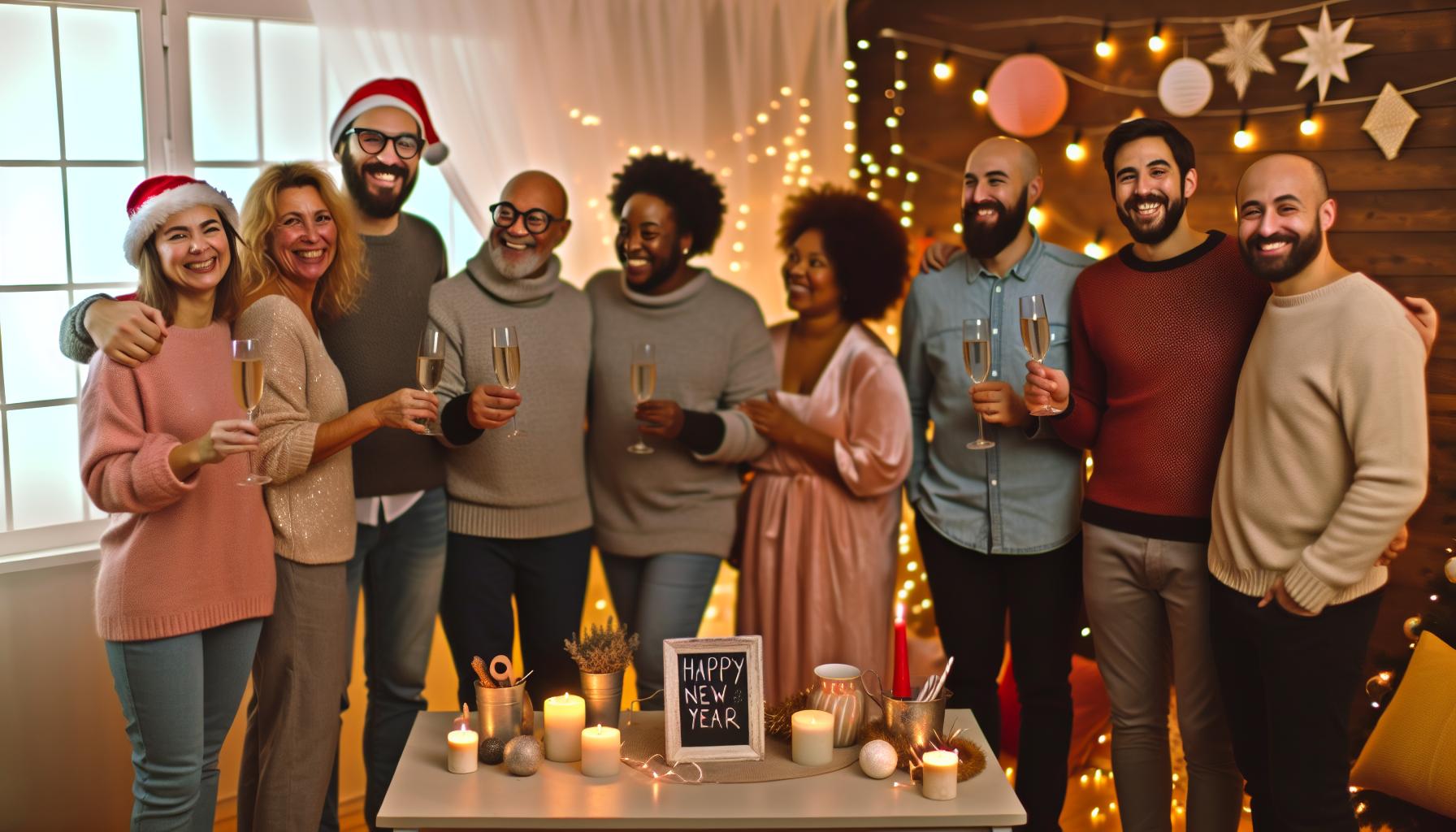 Herzliche Neujahrsgrüße für Freunde und Familie