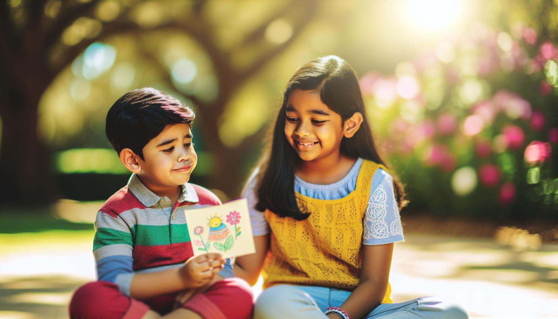 Herzliche Botschaften für Geschwisterkinder