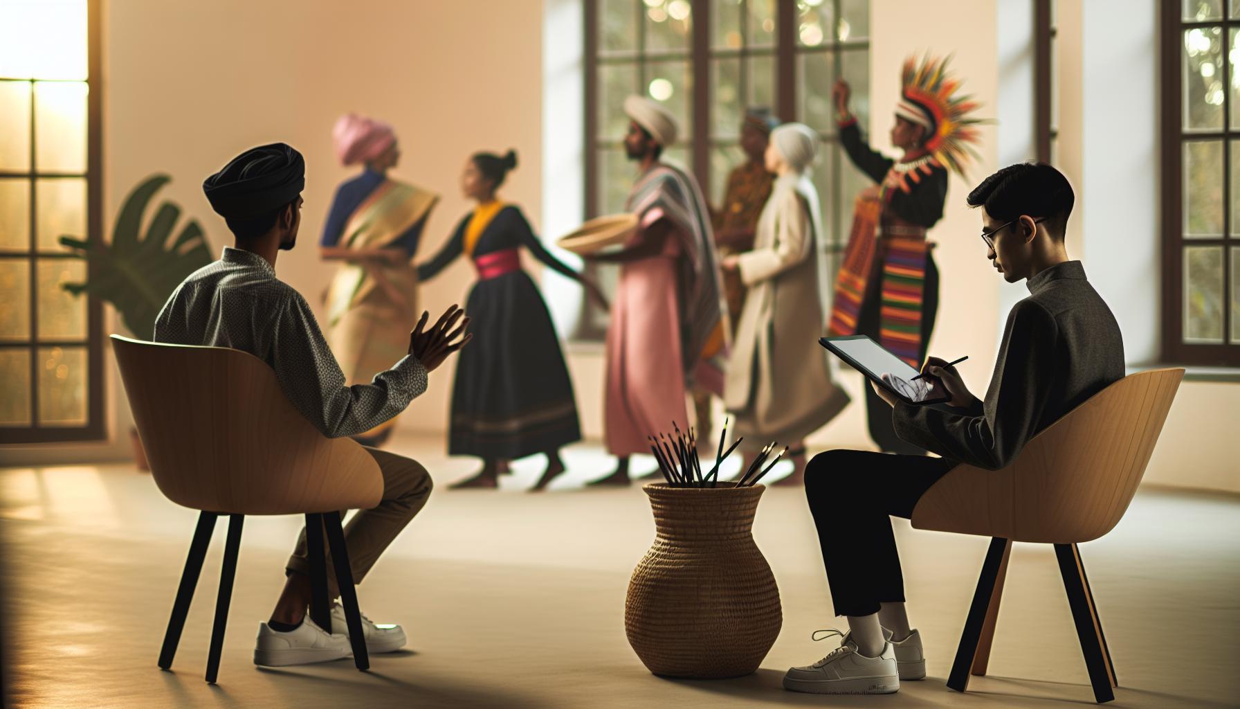 Traditionelle und moderne Ausdrucksformen teilen