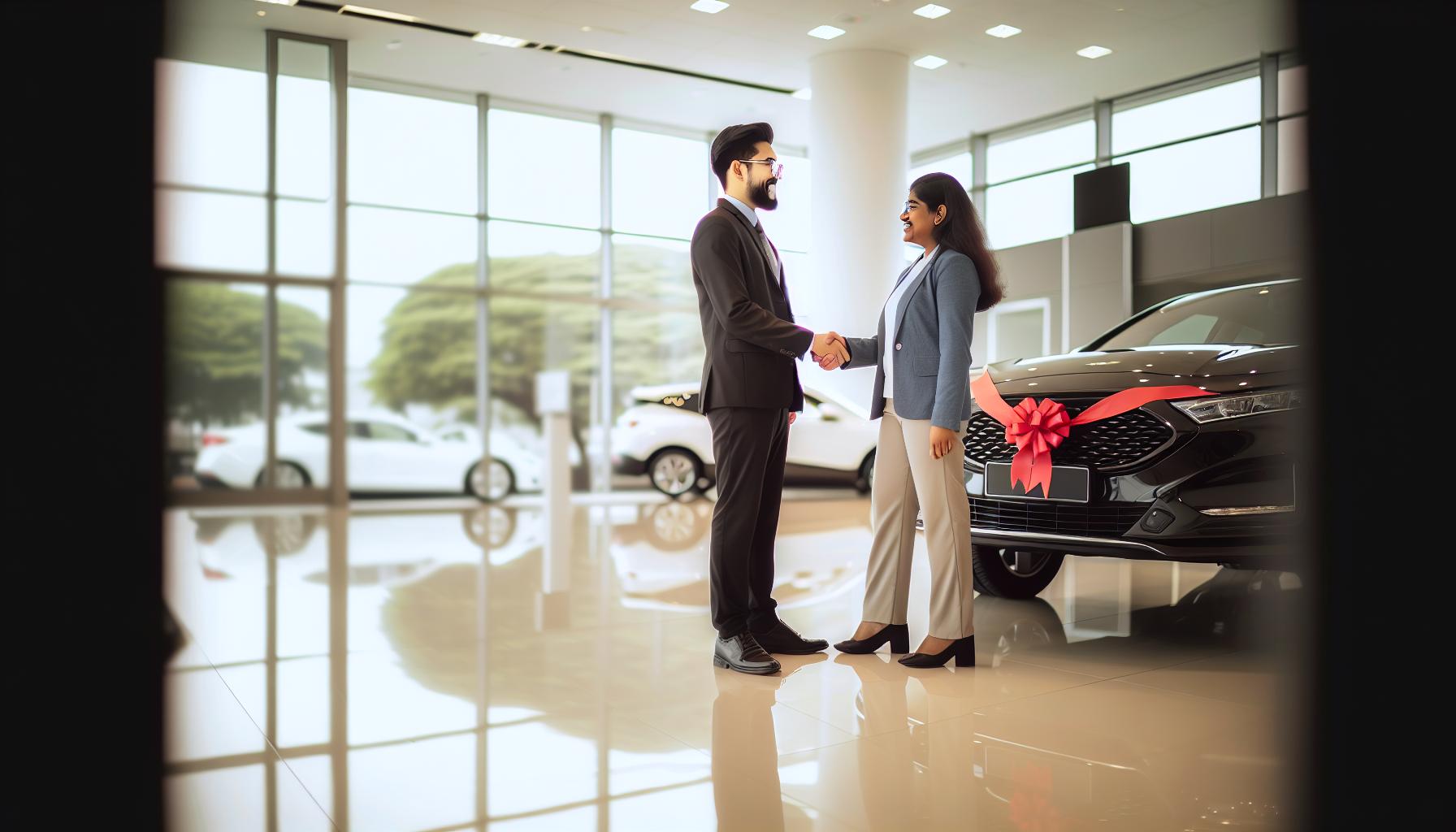 Formelle Glückwünsche für den Autokauf