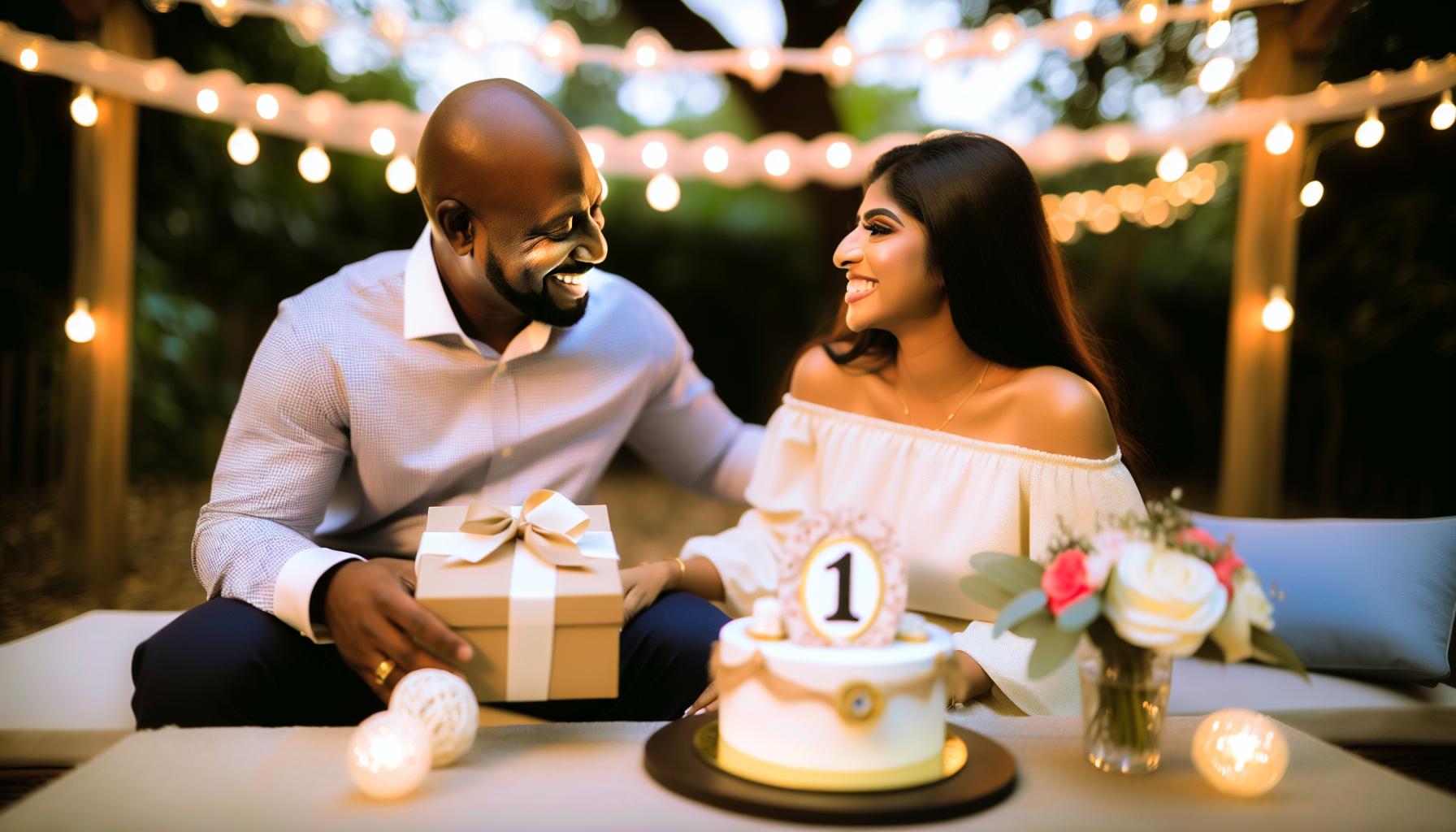 Herzliche Glückwünsche zum 1. Hochzeitstag