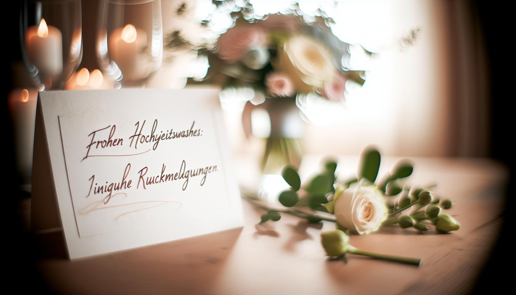 Frohe Hochzeitswünsche: Einfache Rückmeldungen